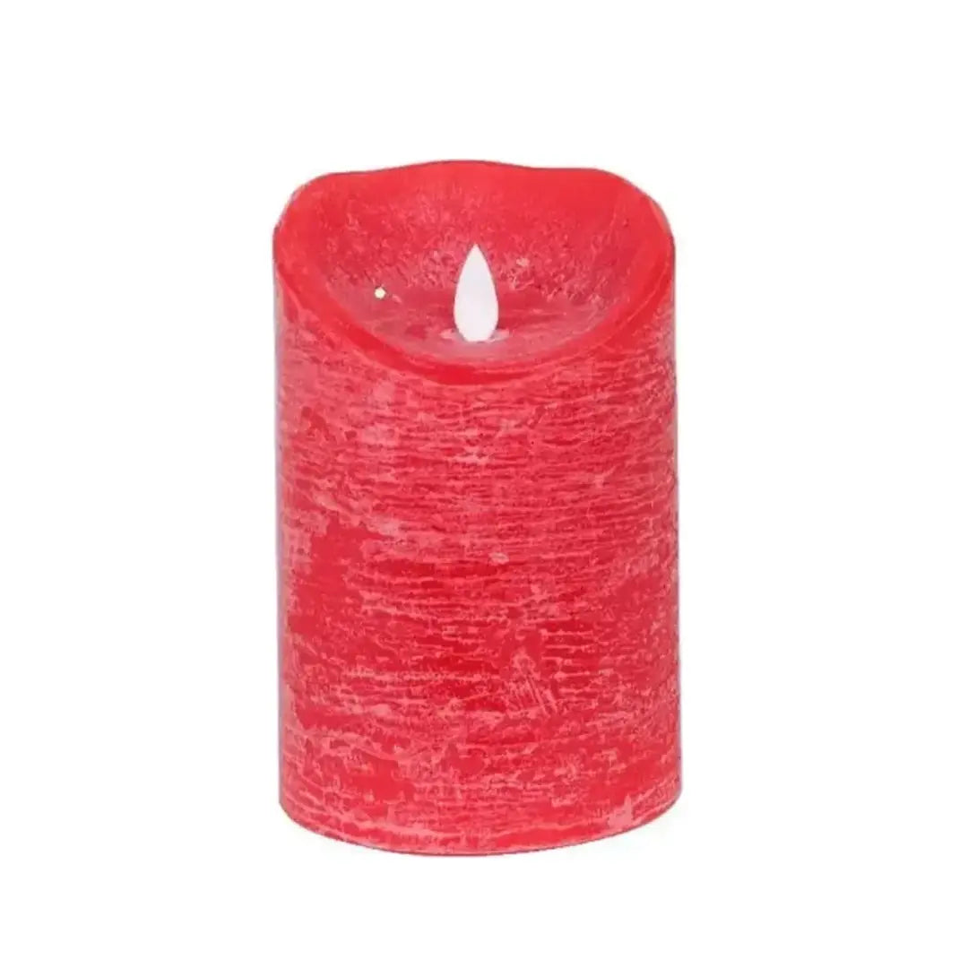 LED Candle L with moving flame and timer function - battery operated | PTMD