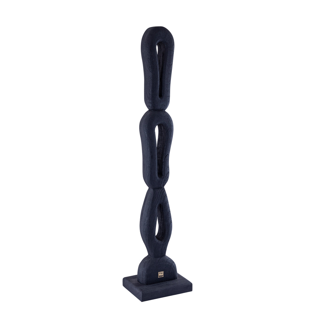 Statue - open figure design, mango wood, black finish, L - Rhyce | PTMD