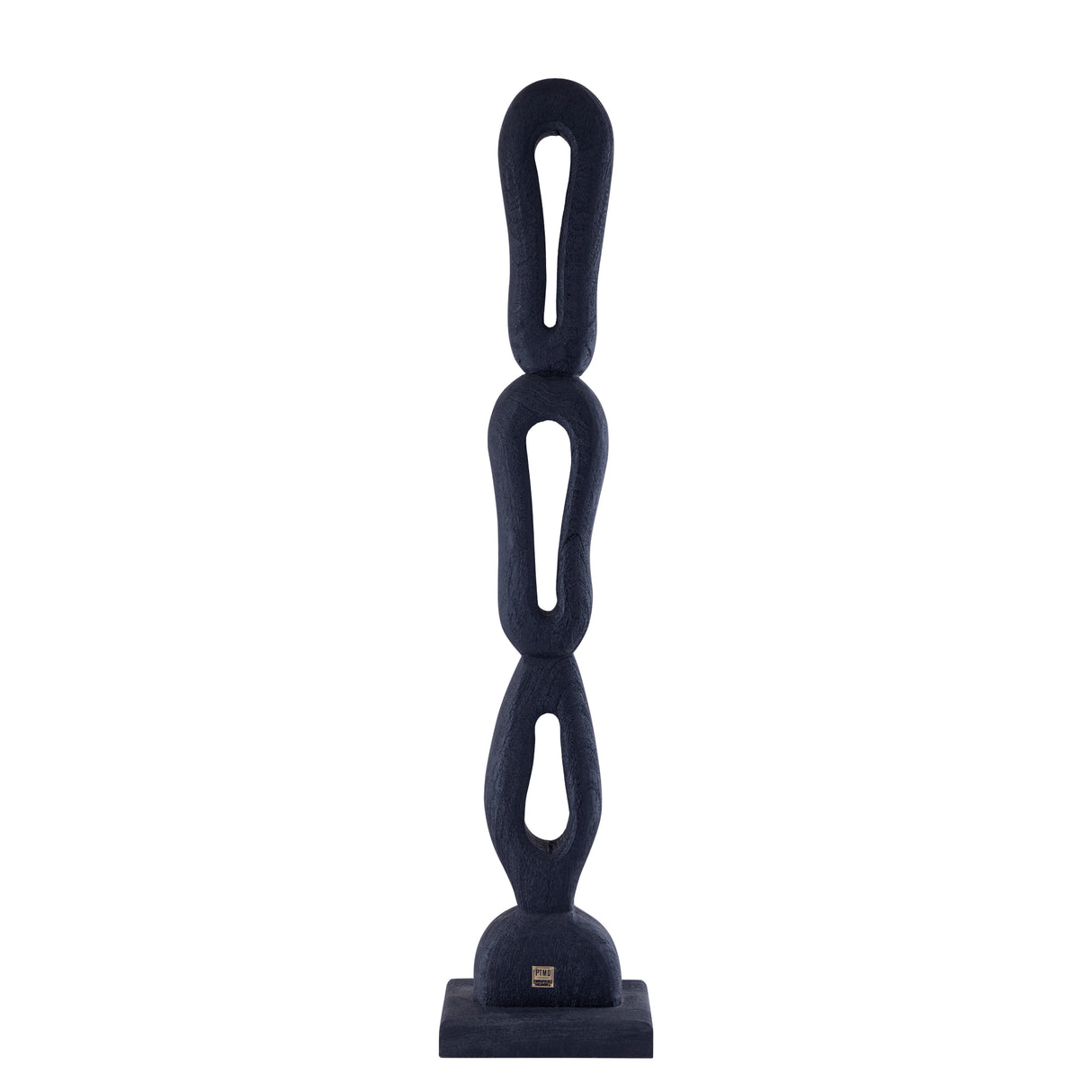 Statue - open figure design, mango wood, black finish, L - Rhyce | PTMD