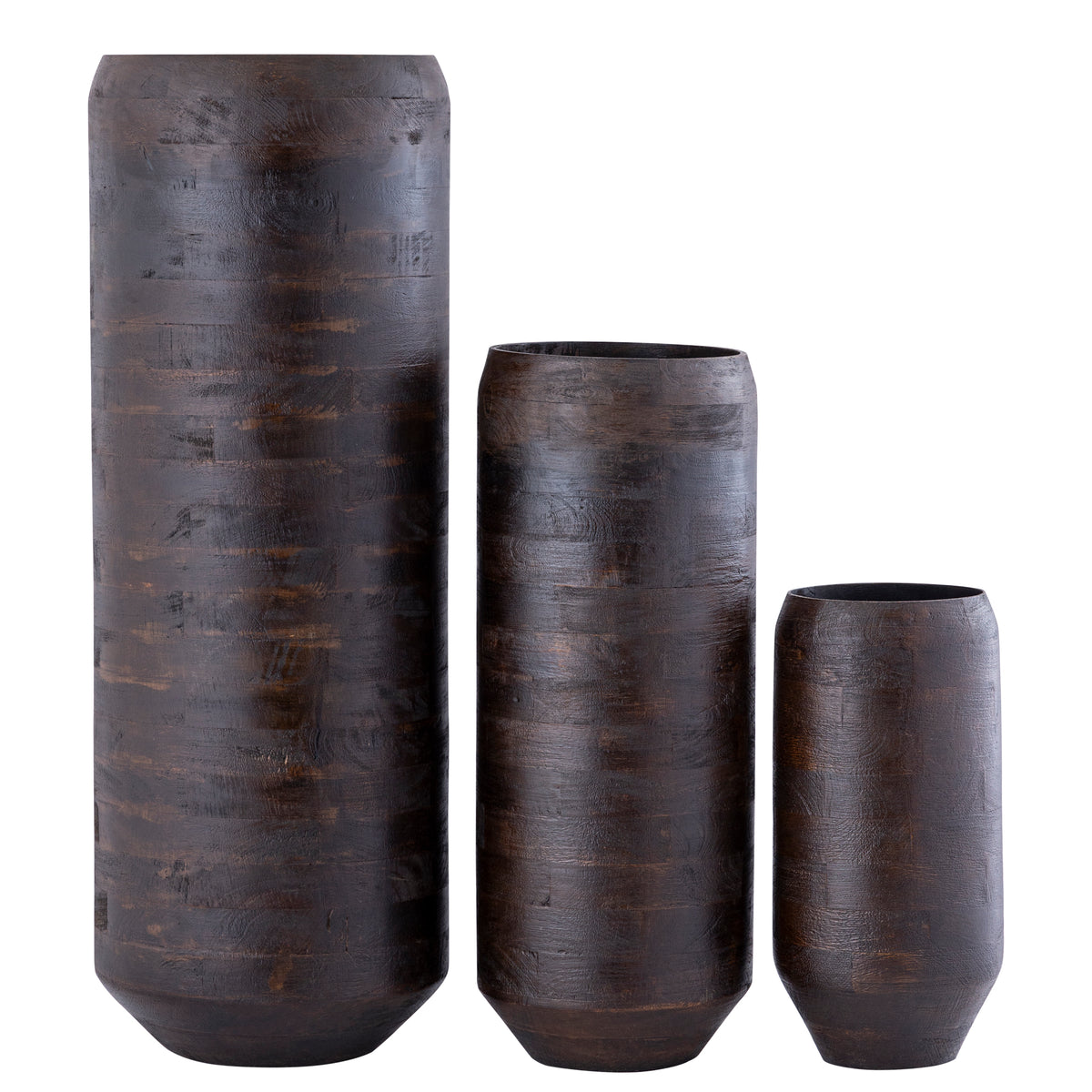 Topf – Modernes Design, Runde Form, Mangoholz Material, Braun, M – Gerd | PTMD
