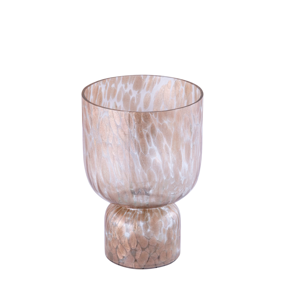 Windlicht – Glas Material, Klar Ton, Punkt Muster, M – Rishi | PTMD
