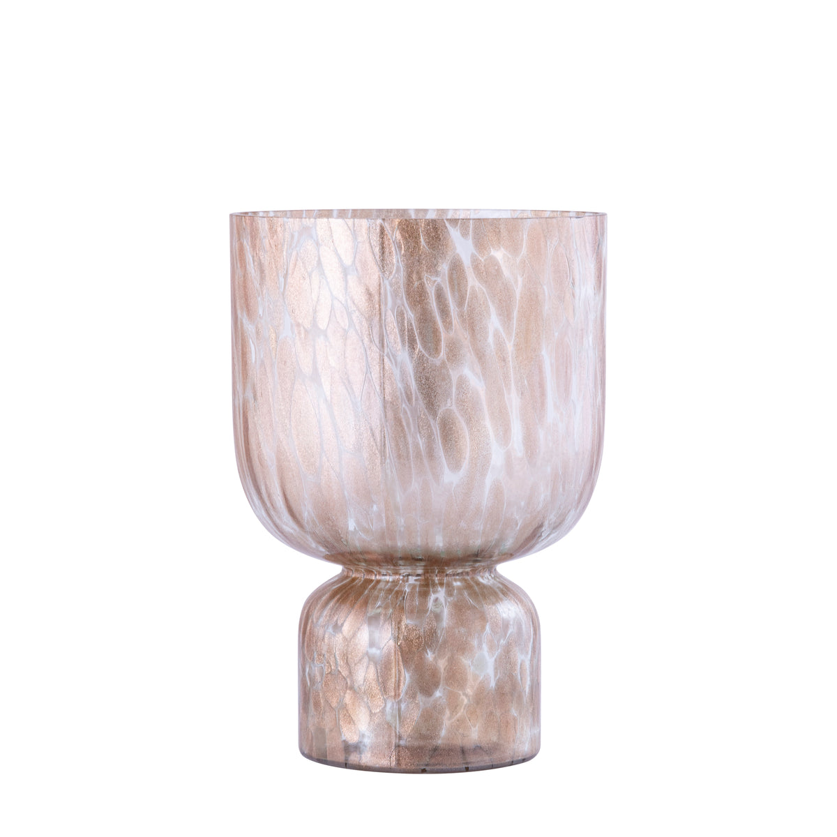 Windlicht – Glas Material, Klar Ton, Punkt Muster, M – Rishi | PTMD