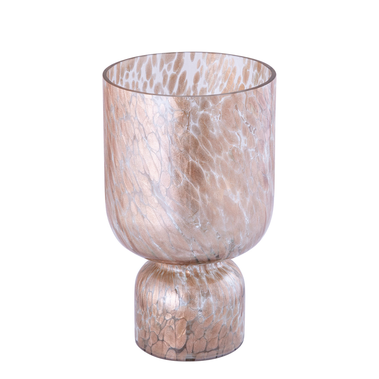 Windlicht – Glas Material, Klar Ton, Punkt Muster, L – Rishi | PTMD