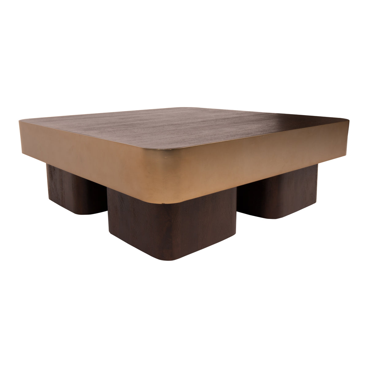 Couchtisch – Mango Holzplatte, Metall Gestell, Quadratisches Design – Warren | PTMD