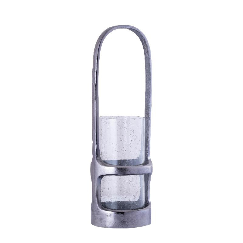 Laterne – Gegossenes Aluminium Design, Hohe Form, Schwarzer Farbton, L – Rahana | PTMD