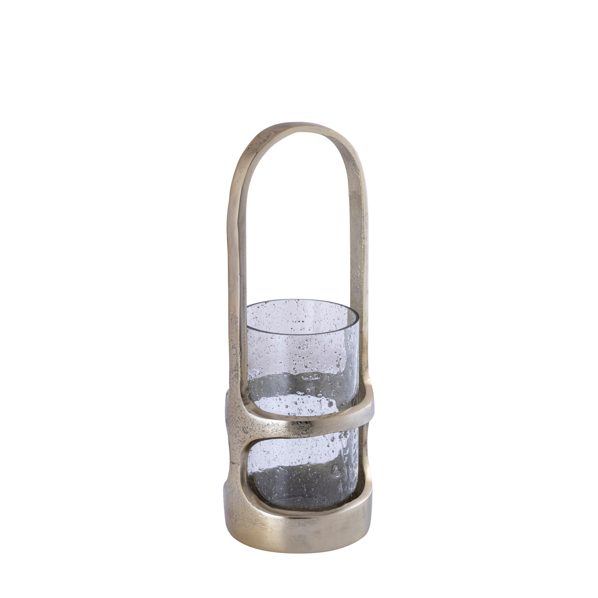 Laterne – Gegossenes Aluminium Design, Hohe Form, Goldener Farbton, S – Rahana | PTMD