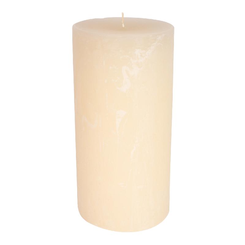 Pillar candle with textured off-white finish, 110x70 | PTMD