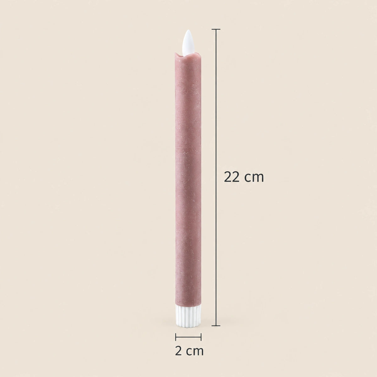 LED taper candle with moving flame and timer function battery operated - Led | PTMD