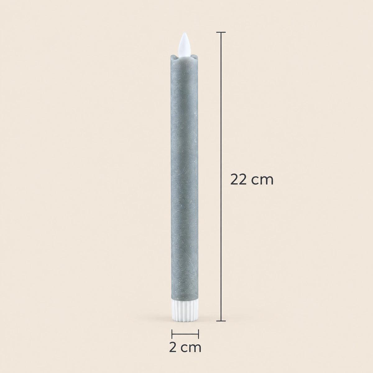 LED taper candle with moving flame and timer function battery operated - Led | PTMD