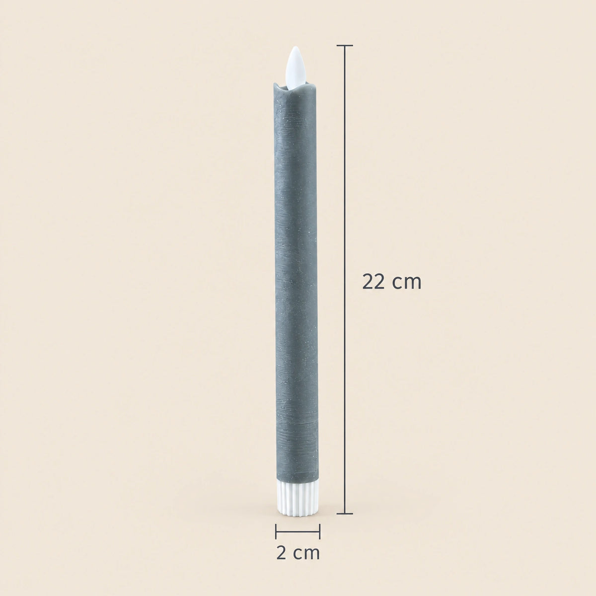 LED taper candle with moving flame and timer function battery operated - Led | PTMD