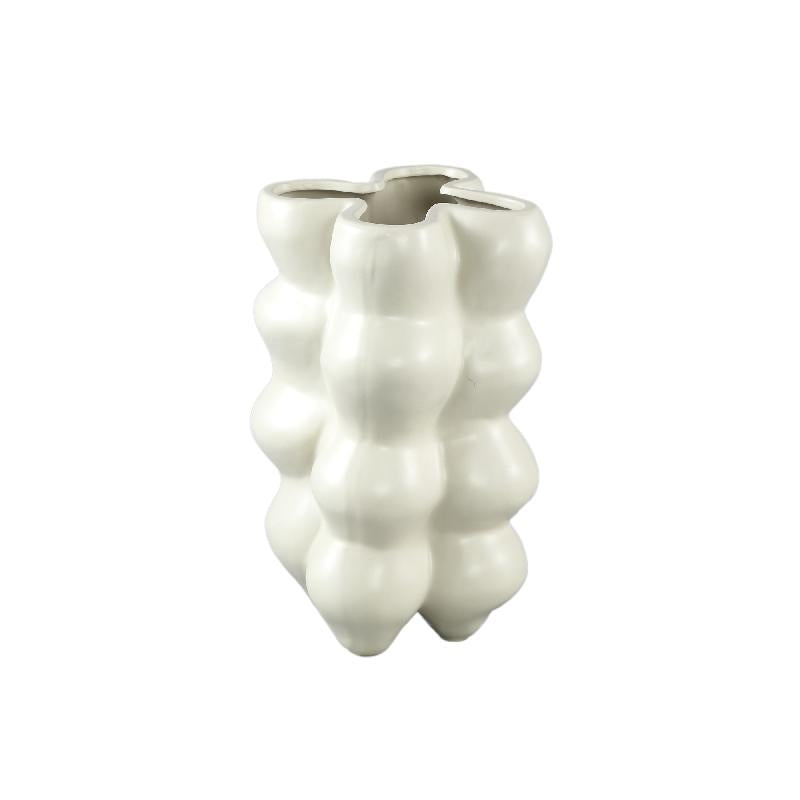 Pot – Ceramic Stoneware, Bulbous Design, Cream, L – Baille | PTMD