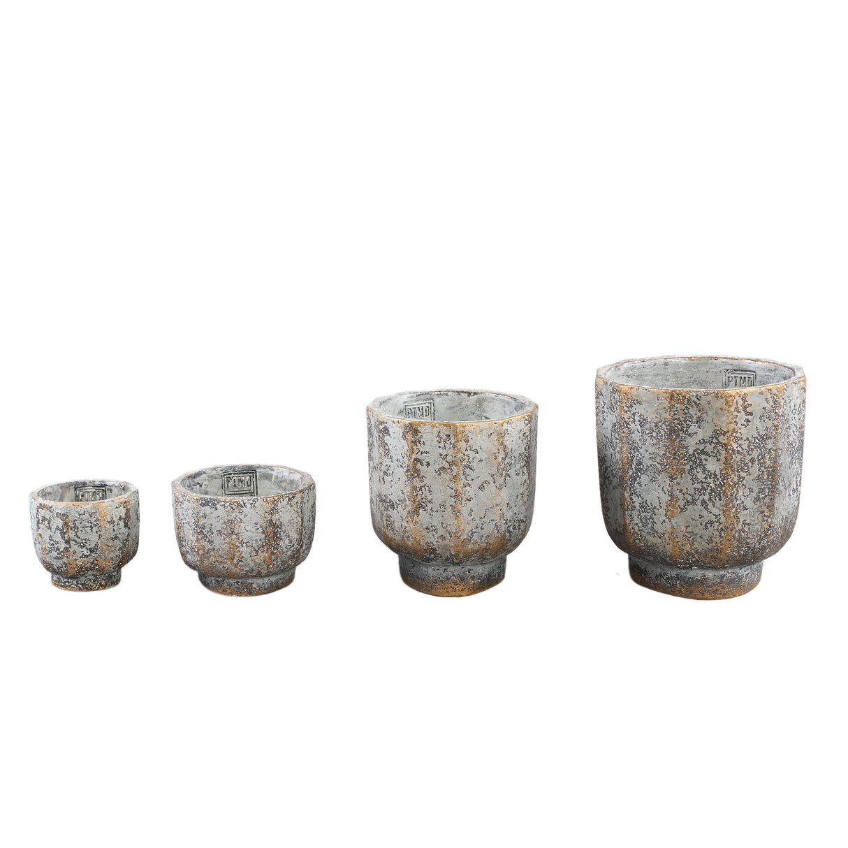 Flowerpot - Round Cement, Rough Surface, Grey, L – Akil | PTMD