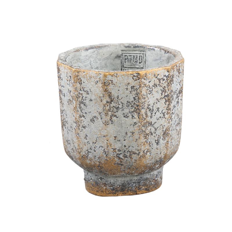 Flowerpot - Round Cement, Rough Surface, Grey, M – Akil | PTMD