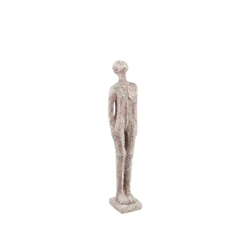 Statue – Menschen Design, Aluminium Material, Grau, Niedrig – Keiton | PTMD