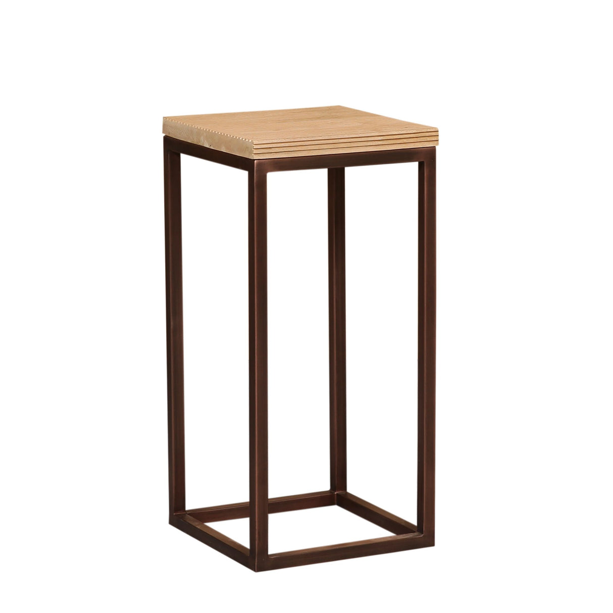 Side table iron, mango wood, square, copper finish – Zoah | PTMD