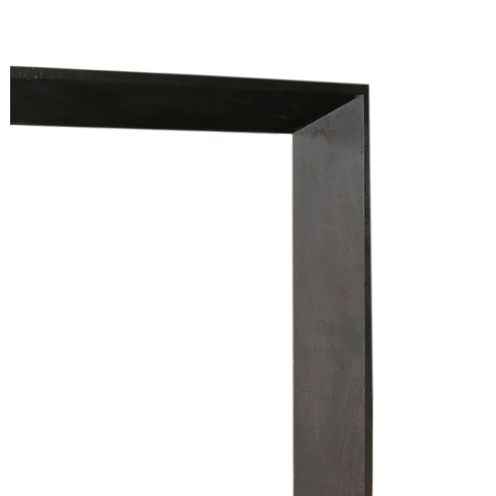 Wandspiegel – Akazienholz, Rechteckige Form, Massiver Rahmen, Schwarz, L – Kyro | PTMD