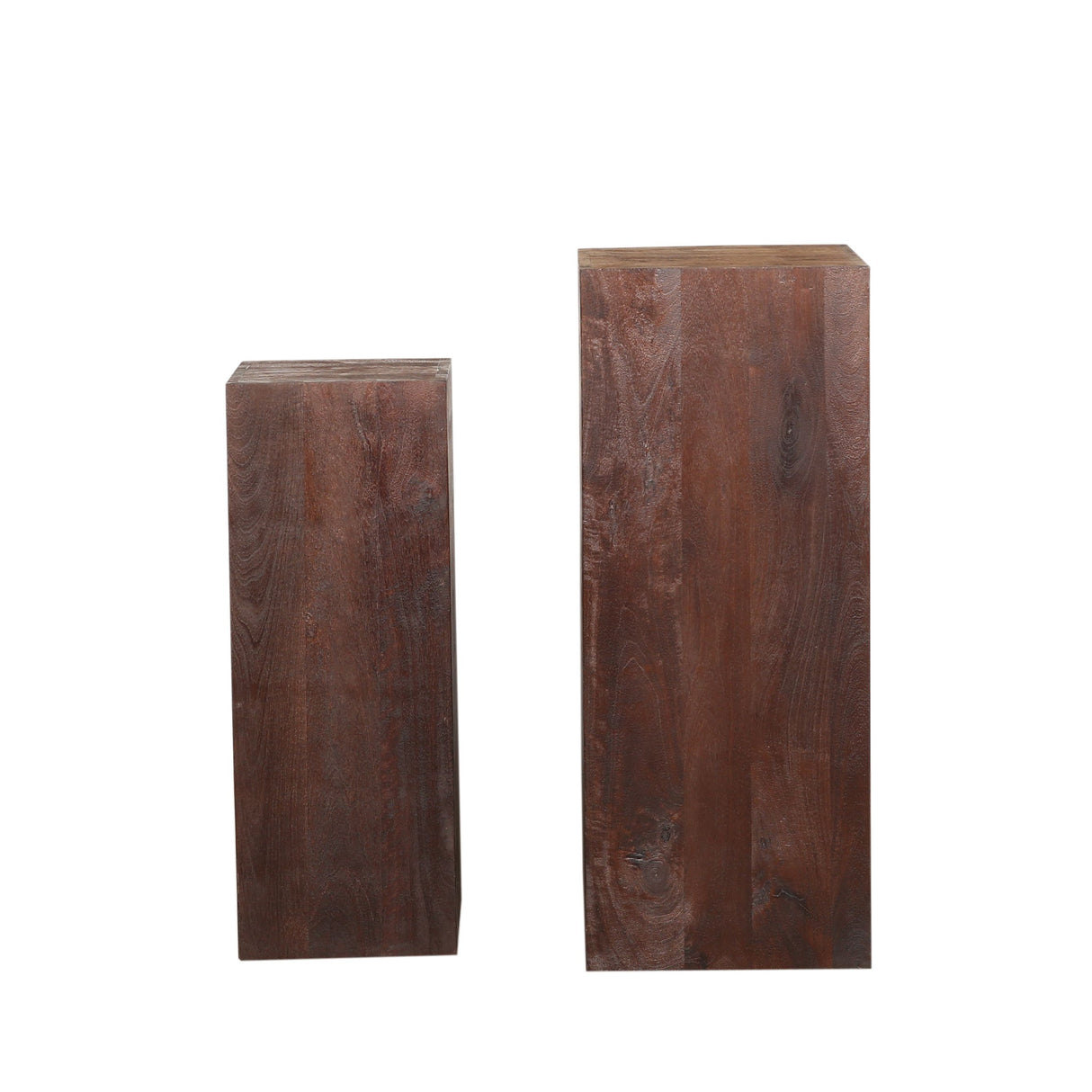 Mango Wood Column with Sandblasted Surface, Brown Finish, Handmade – Kyro | PTMD