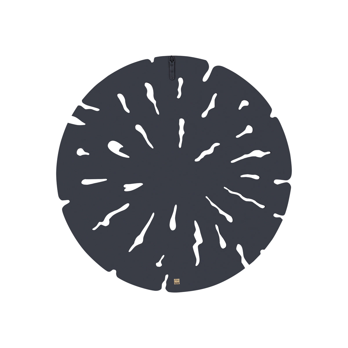 Wandpaneel aus MDF mit runder Form, wellenförmiger Schnitzstruktur und Braun-Finish, S – Bonte | PTMD