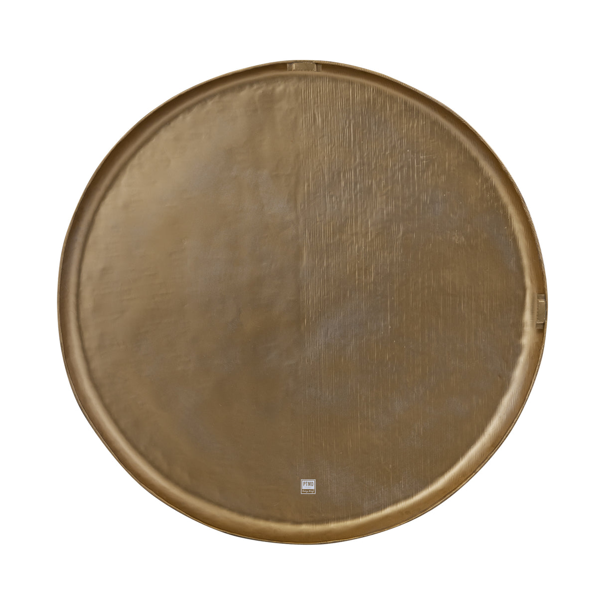 Wandpanel – Geripptes Design, Runde Form, Aluminium Material, Gold, L– Jowad | PTMD