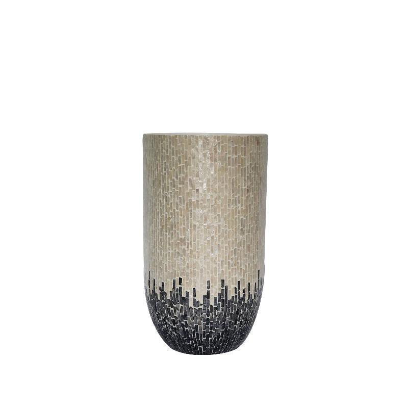 Pot - White Bamboo, Round Shape, Bowl Design, Ombre, M - Vojtech | PTMD