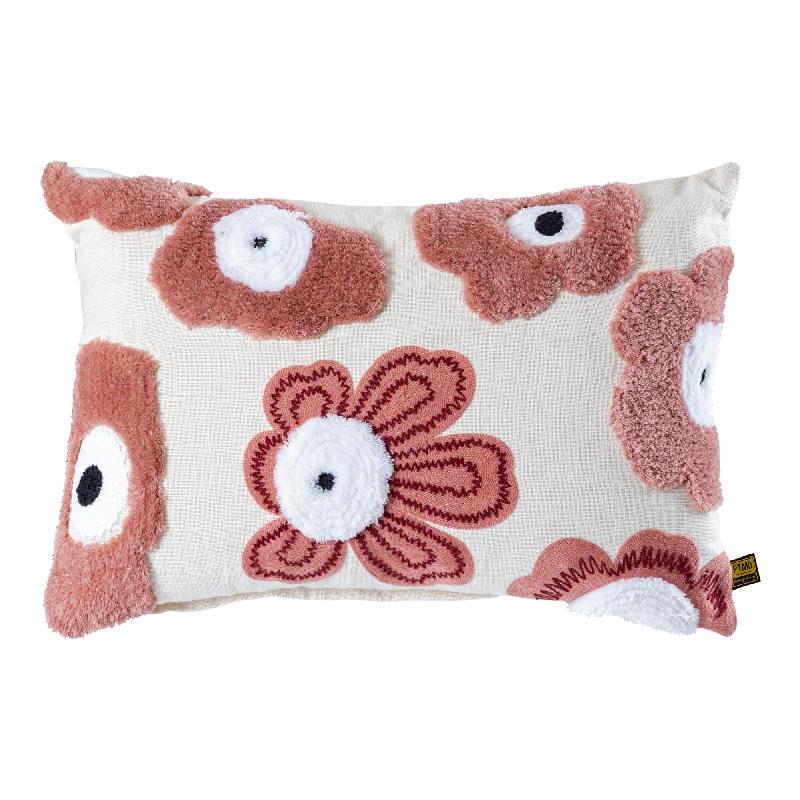 Kissen – Baumwollstoff Weich, Blumen Stickerei, Rechteckige Form – Primuse | PTMD