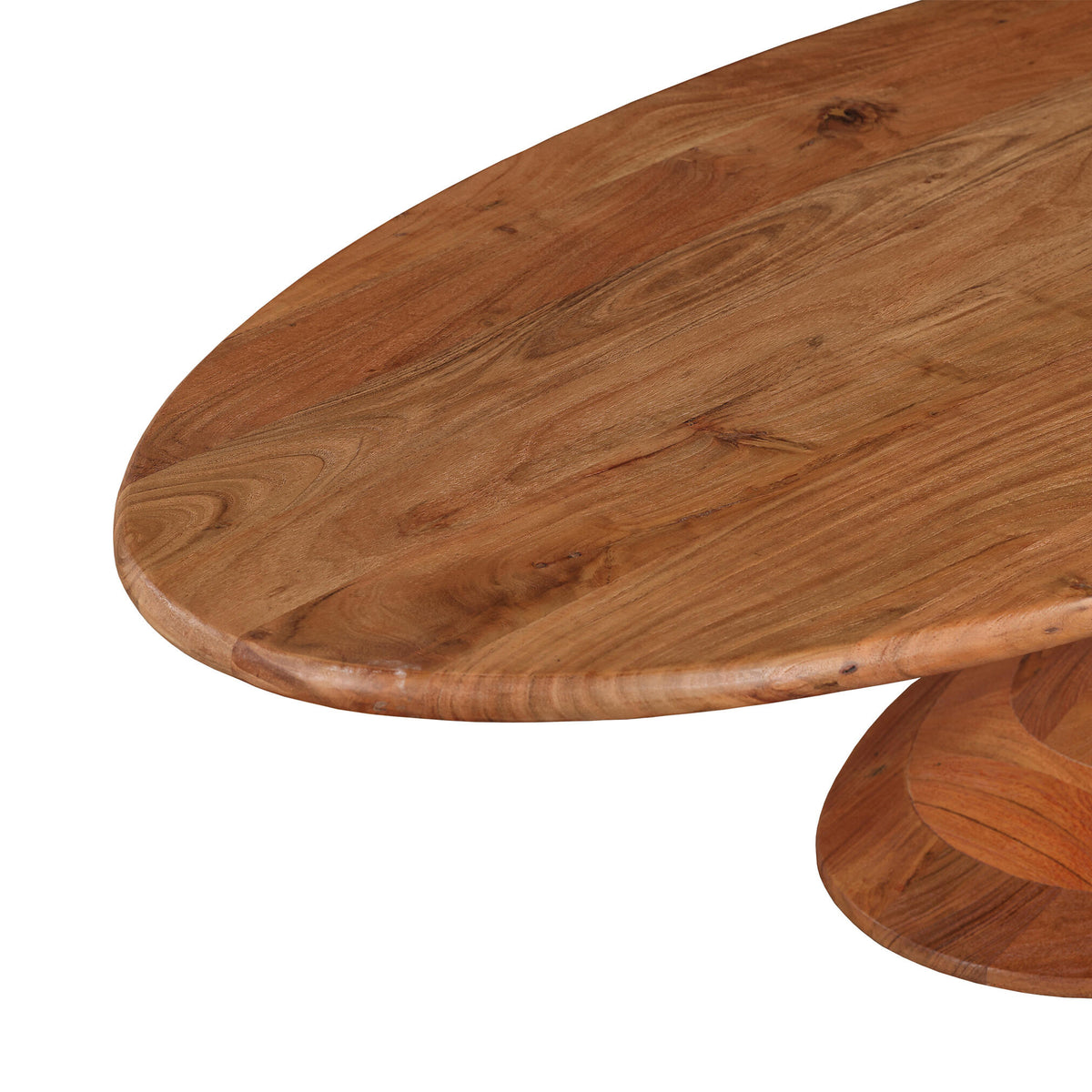 Coffee Table – Acacia Wood Top, Oval Design, Natural Finish – Nemo | PTMD