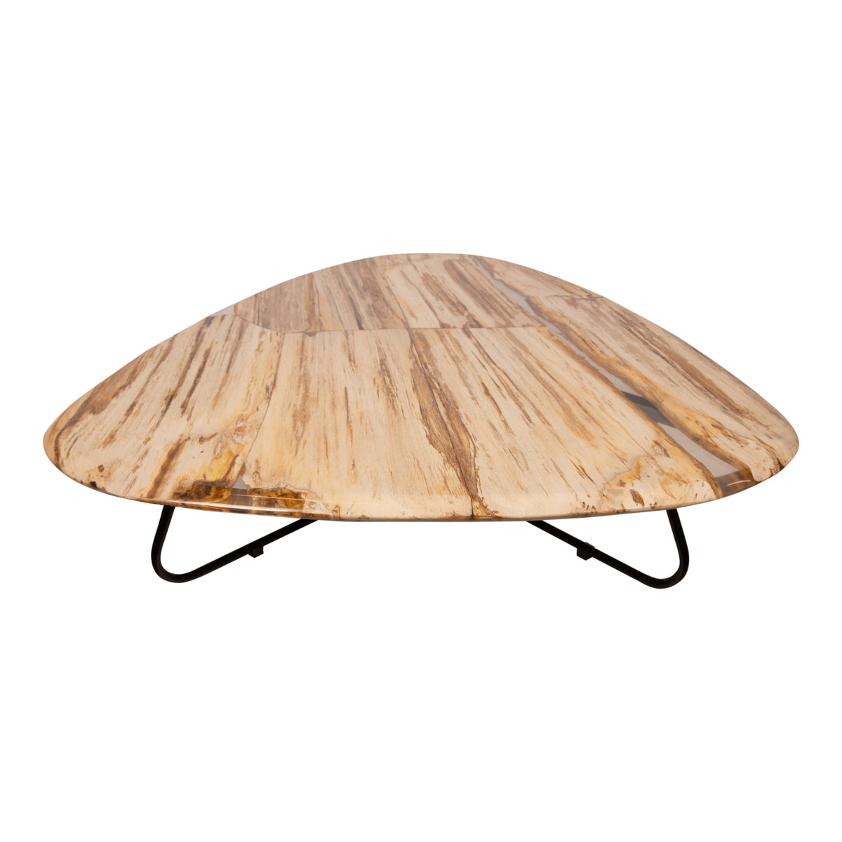Couchtisch – Versteinertes Holz, Organische Form, Naturbelassene Oberfläche, L – Deeba | PTMD