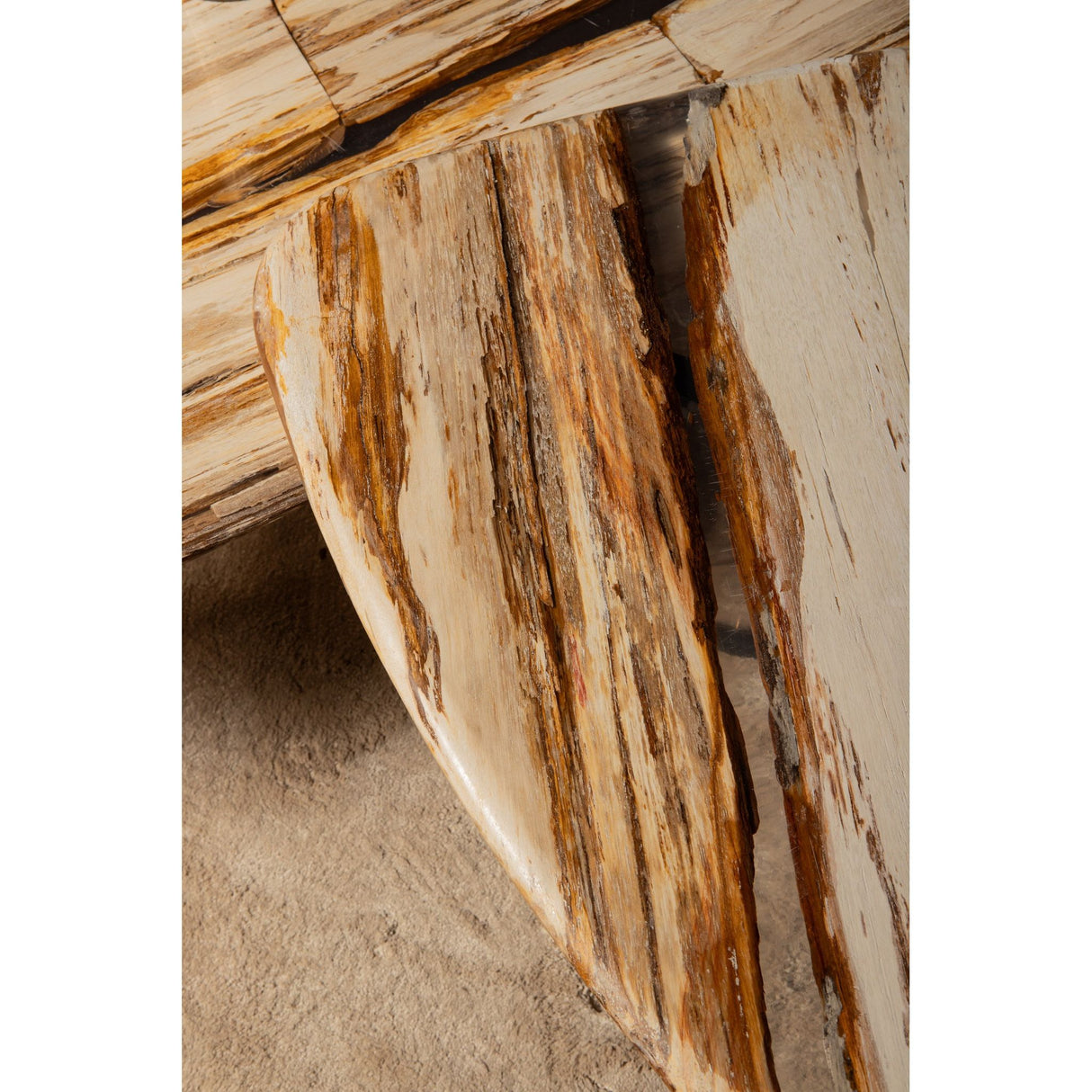 Coffee table – Petrified Wood, Organic Shape, Natural Surface, S – Deeba | PTMD