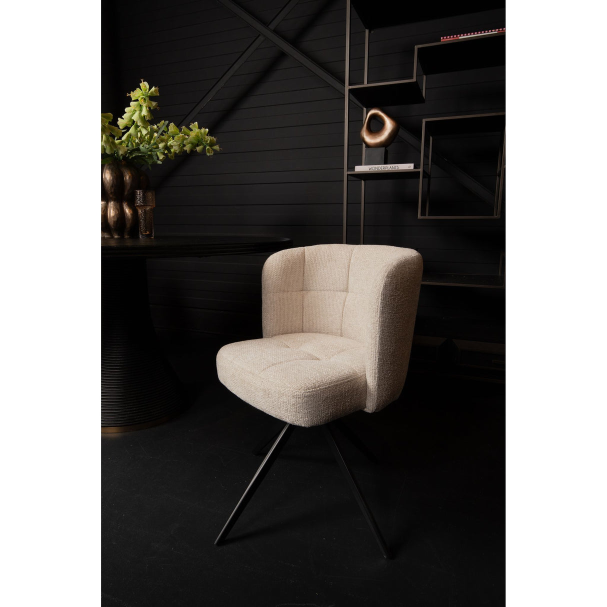 Dining Chair – Dove Tone, Legacy Fabric, Modern Design – Odin | PTMD