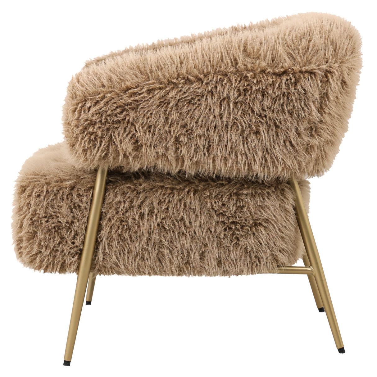 Sessel – Hair Stoffbezug, Gold Metallgestell, Gepolsterte Sitzfläche | PTMD