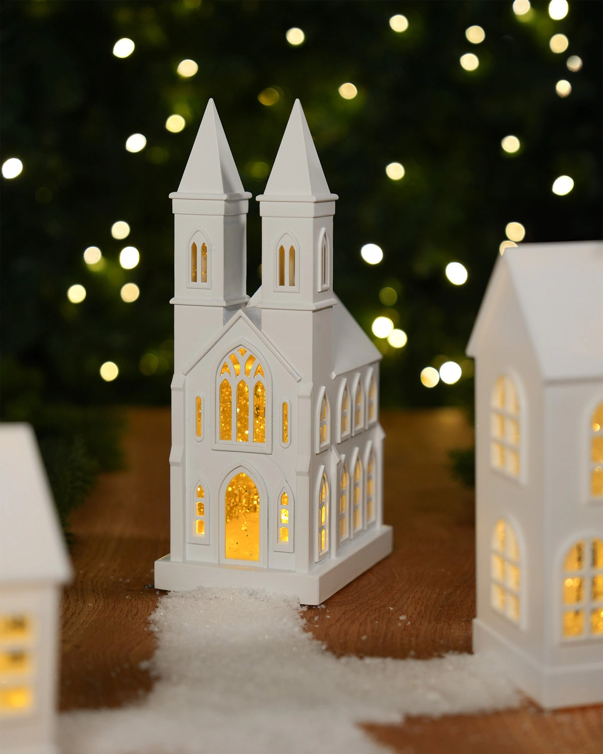Dekoleuchte – Bewegter Glitzer, Zwei Türme, 2300K - Glamor Church | Sompex