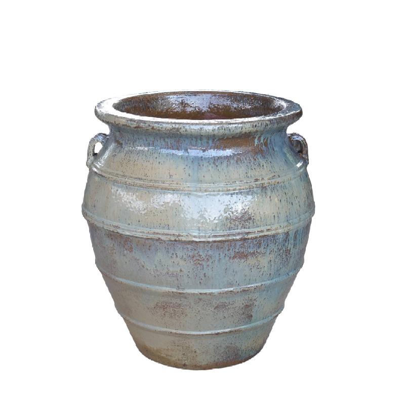 Pot – cream-colored surface, round shape, rough texture – Athulya | PTMD
