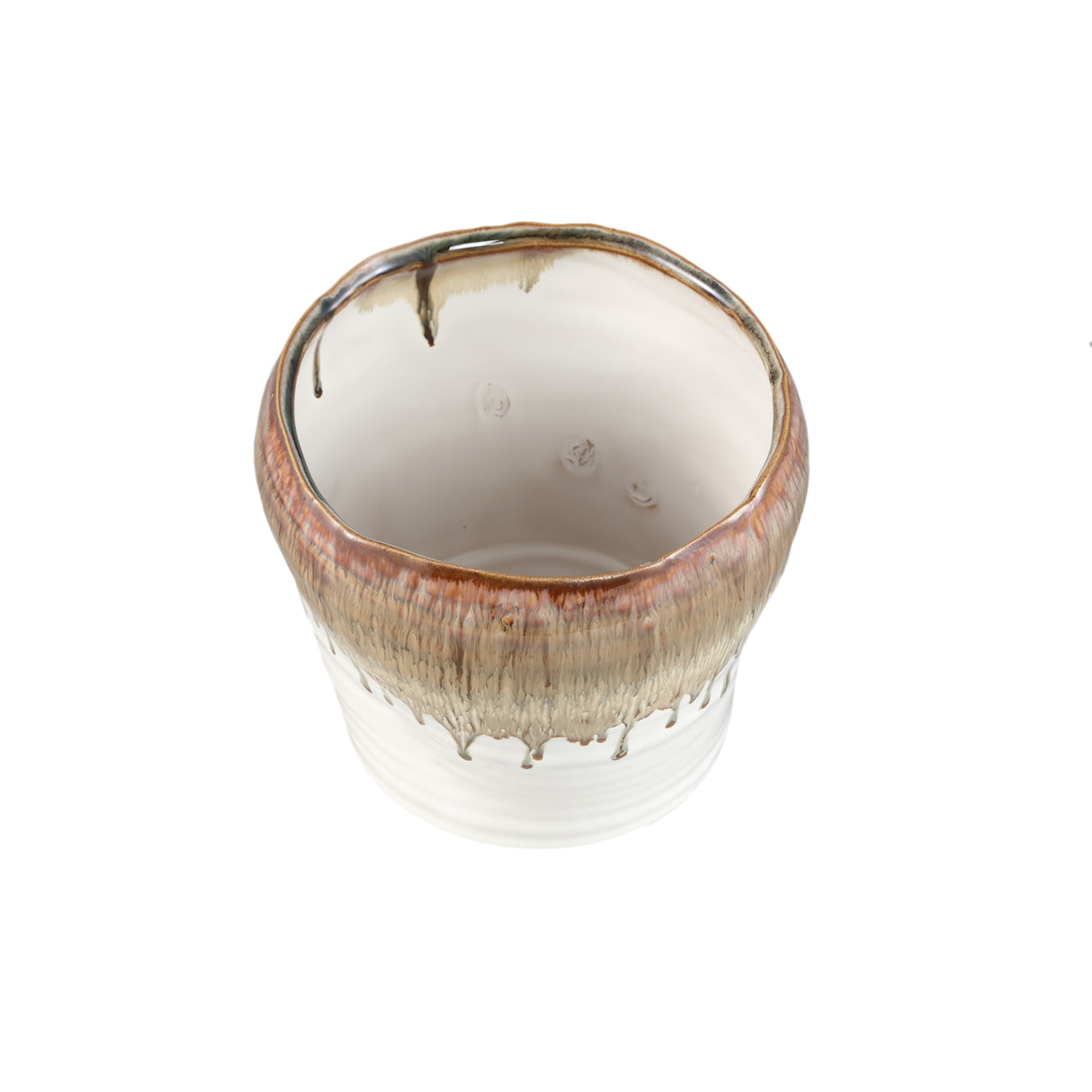 Flowerpot – White Surface, Ombre Pattern, Ceramic Material, XL – Arpit | PTMD