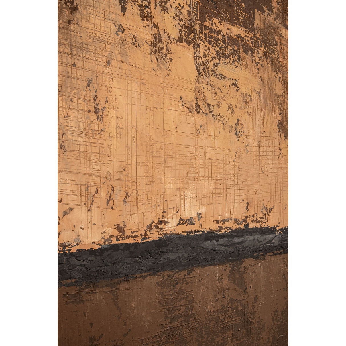 Square Polyester Canvas Wall Panel with PS Frame and Brown Finish – Asante | PTMD