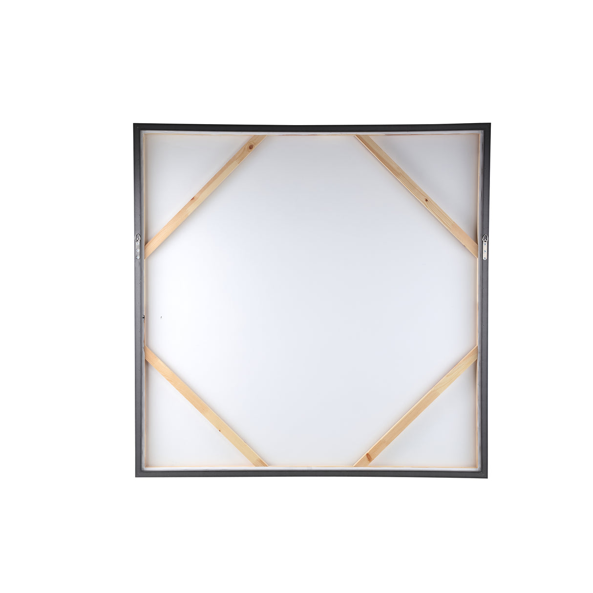 Square Polyester Canvas Wall Panel with PS Frame and Brown Finish – Asante | PTMD