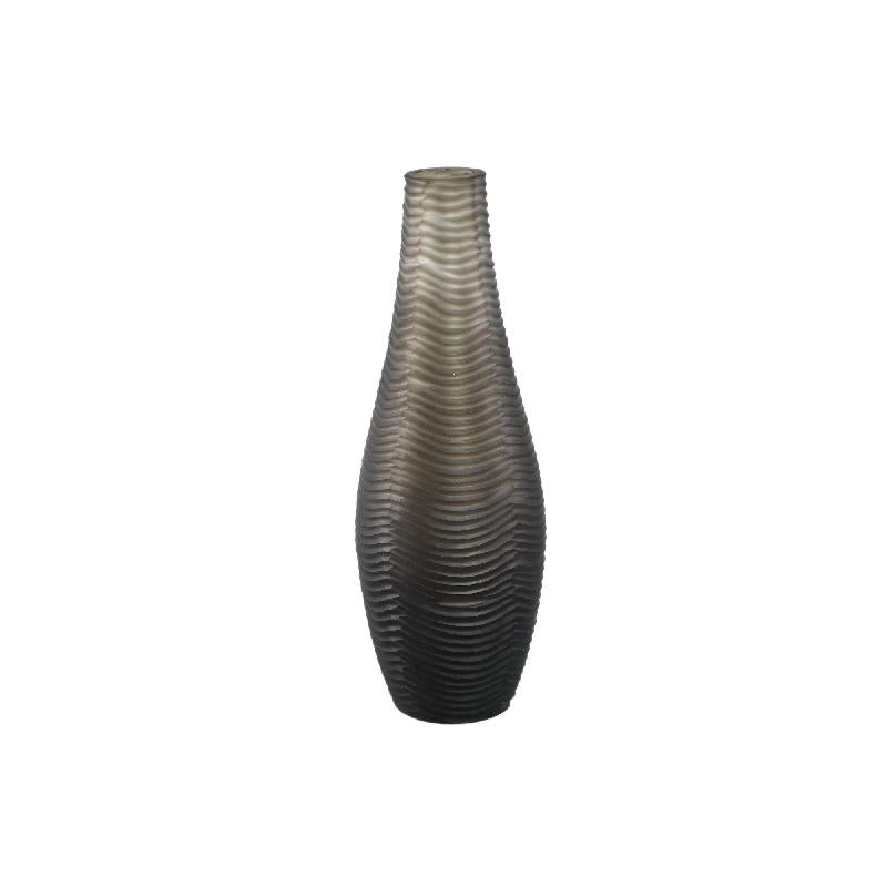 Glass vase – glass material, brown hue, round shape, tall shape, narrow shape, L – Elichi | PTMD