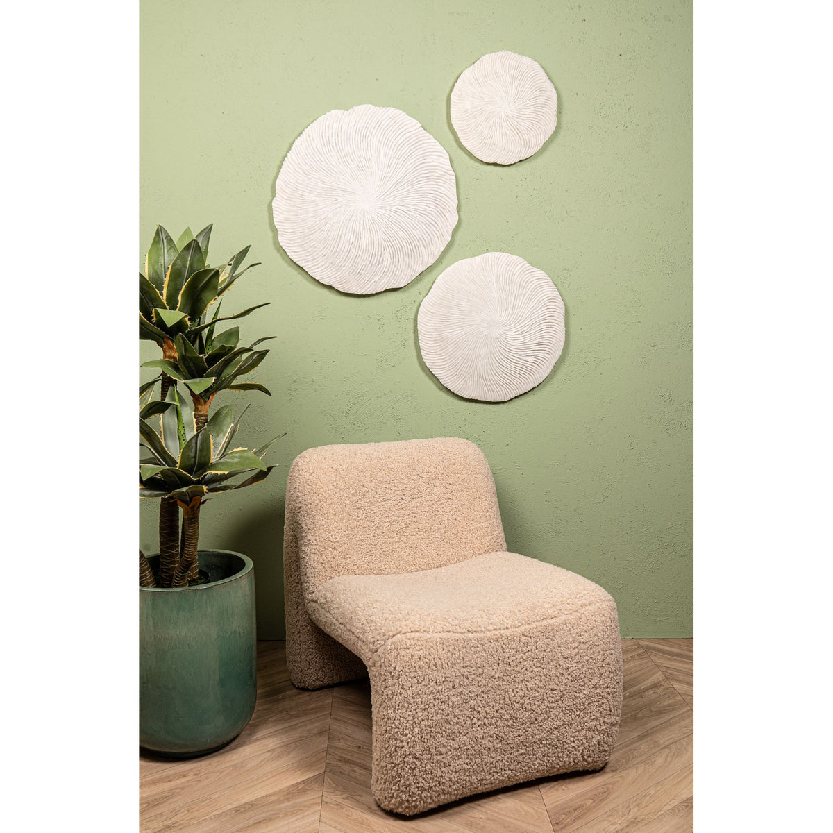 Wall Panel - Coral Shape Design, Round Design, Handmade Finish, S - Kathelle | PTMD