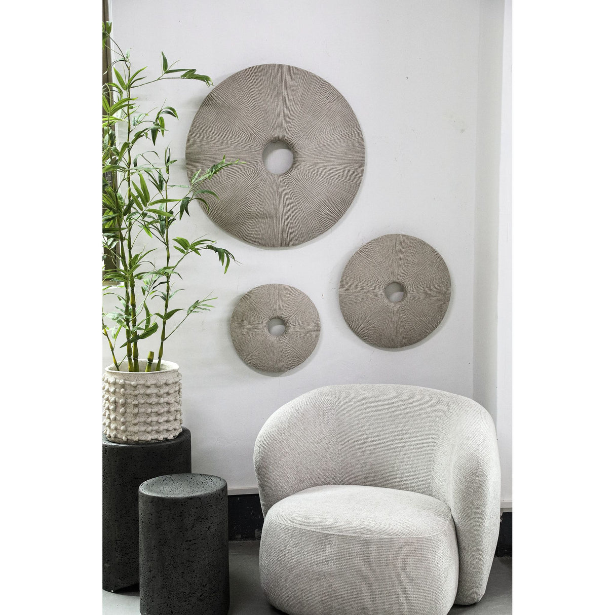 Wall Panel – Sandstone Look Structure, Round Design, Handmade Finish, L – Kathelle | PTMD