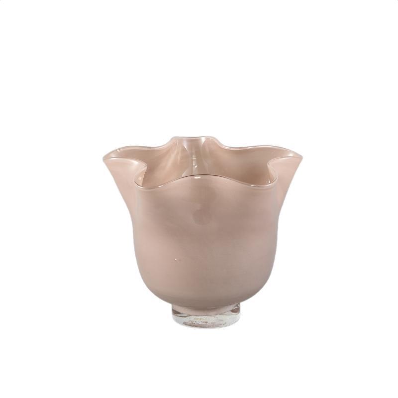 Hurricane Lamp – Brown Glass, Round Shape, Wavy Texture – Macarena | PTMD