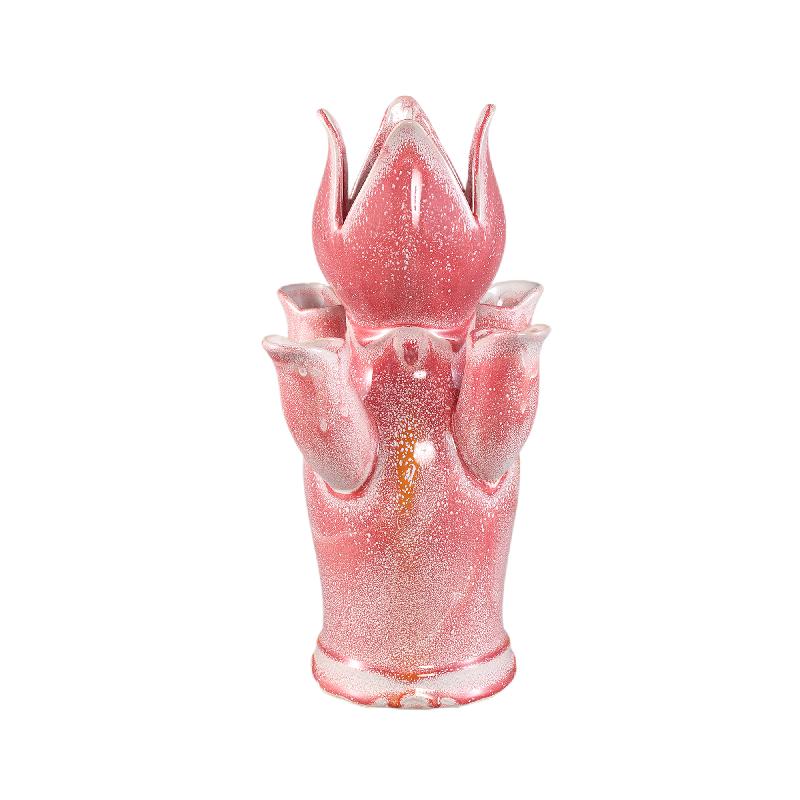 Vase – Tulpenform Design, Keramik Material, Rosa Farbe, L – Brigittee | PTMD