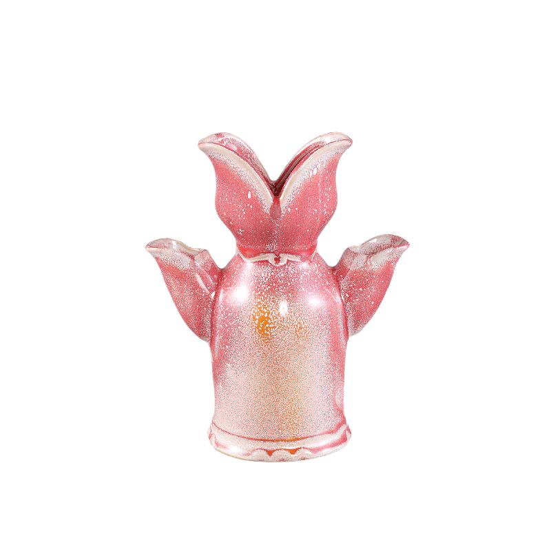 Vase – Tulip-shaped Design, Ceramic Material, Pink Color, S – Brigittee | PTMD