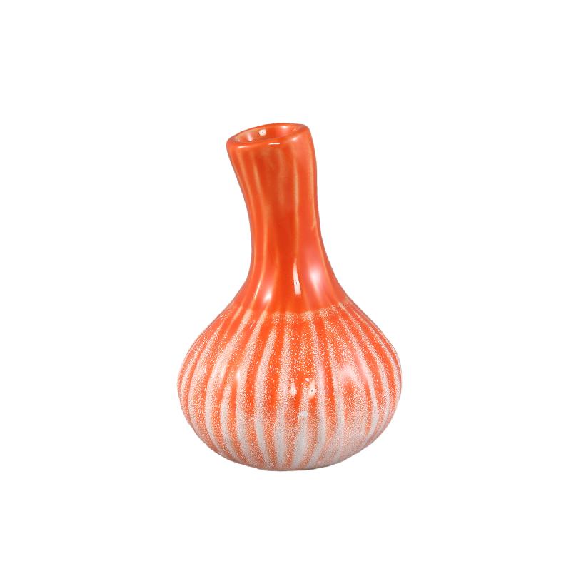 Vase – Garlic Shape Design, Ceramic Material, Orange Color, M – Jaclyne | PTMD