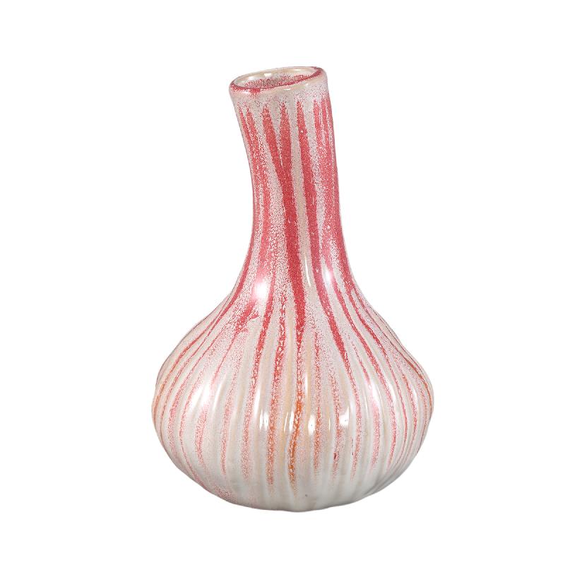 Vase – Garlic Shape Design, Ceramic Material, Pink Color, L – Jaclyne | PTMD