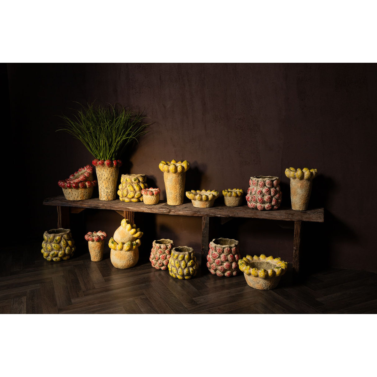 Pot – Red, Round, Strawberry Rim, Terracotta, M – Fruitsy | PTMD