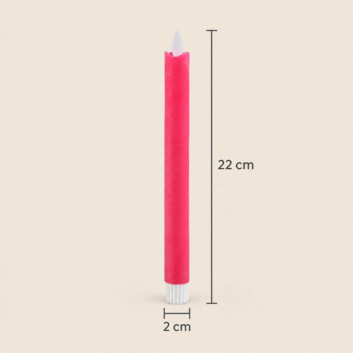 LED taper candle with moving flame and timer function battery operated - Led | PTMD
