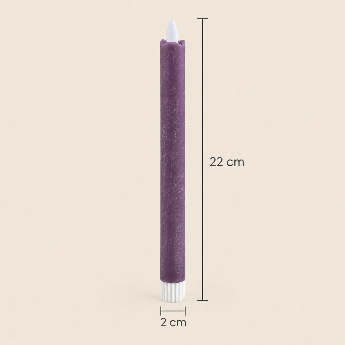 LED taper candle with moving flame and timer function battery operated - Led | PTMD