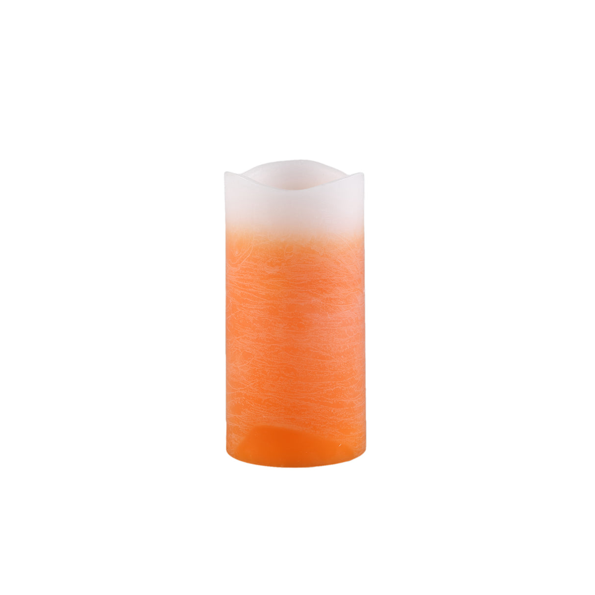 LED Candle - Ombre Color Effect, Orange Color, Flickering Flame, L | PTMD