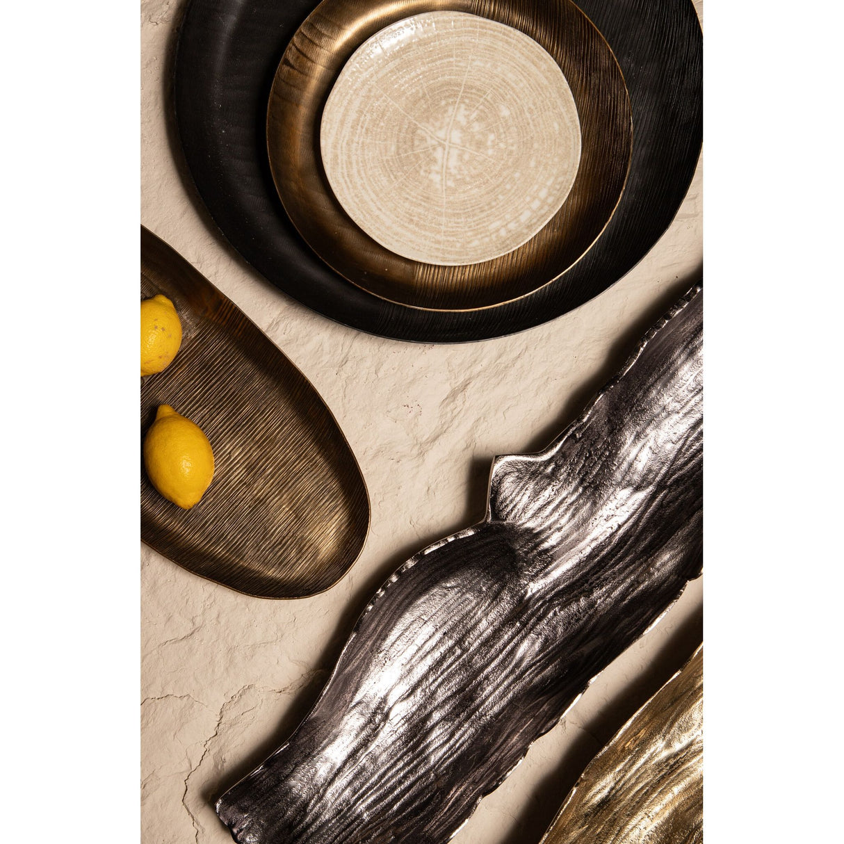 Bowl - Cast aluminum, organic waveform, handmade, S – Lukne | PTMD