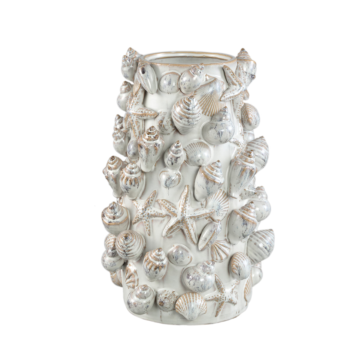 Pot – Shell Design, Round Shape, Cream Color, Ceramic Material, XL – Prince | PTMD