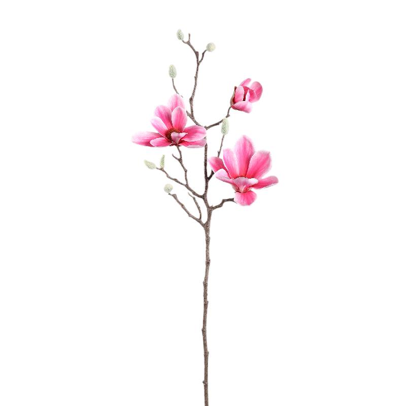 Magnolienblume – Rosafarbener Magnolienzweig mit Knospe aus Stoff und Polyester | PTMD
